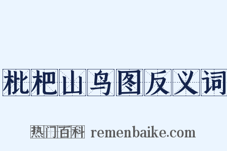 枇杷山鸟图反义词是什么意思的图片